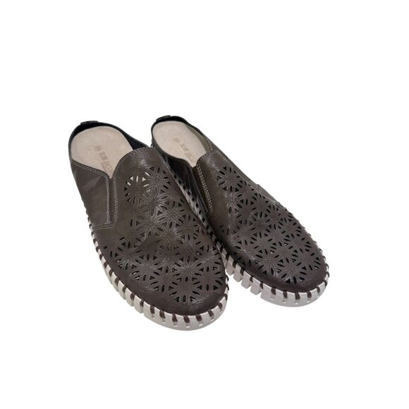 Ilse Jacobsen Tulip Slip On Flats Loafers Womens Brown 39/8.5US Floral Pattern - Picture 1 of 7
